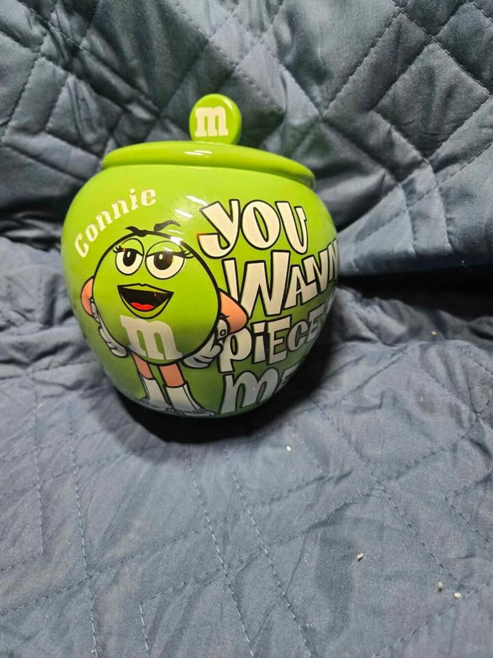 M&M's Green Character Ceramic Candy Jar